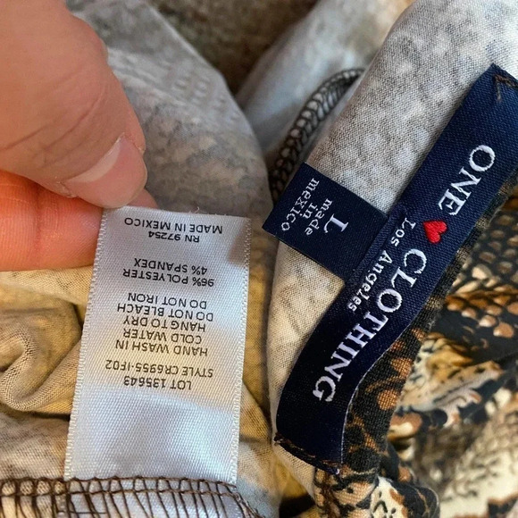 One Clothing Snake Skin Print Stretchy Comfortable Dress Women Size L - Picture 4 of 6